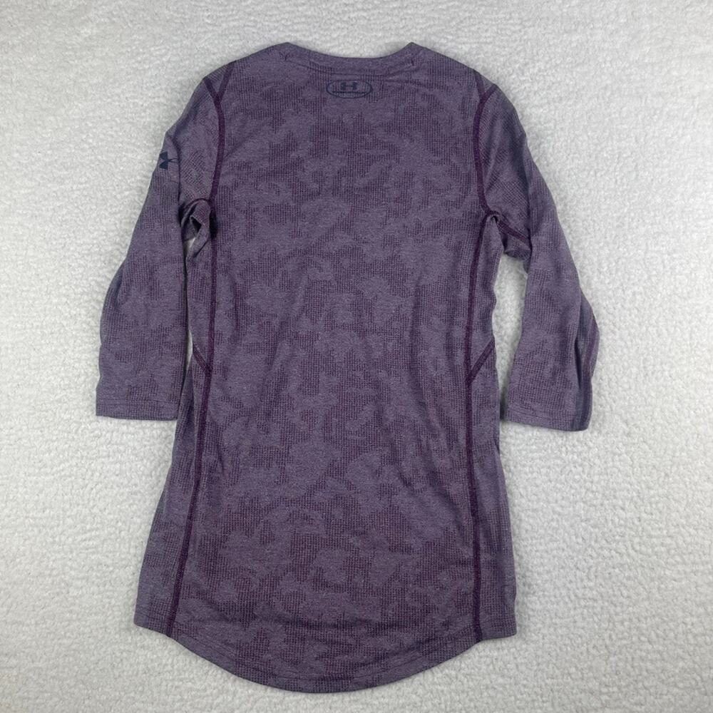 Under Armour Men's X-Small Purple Polyester Threadborne Power Sleeve Fitted Tee - Picture 10 of 11
